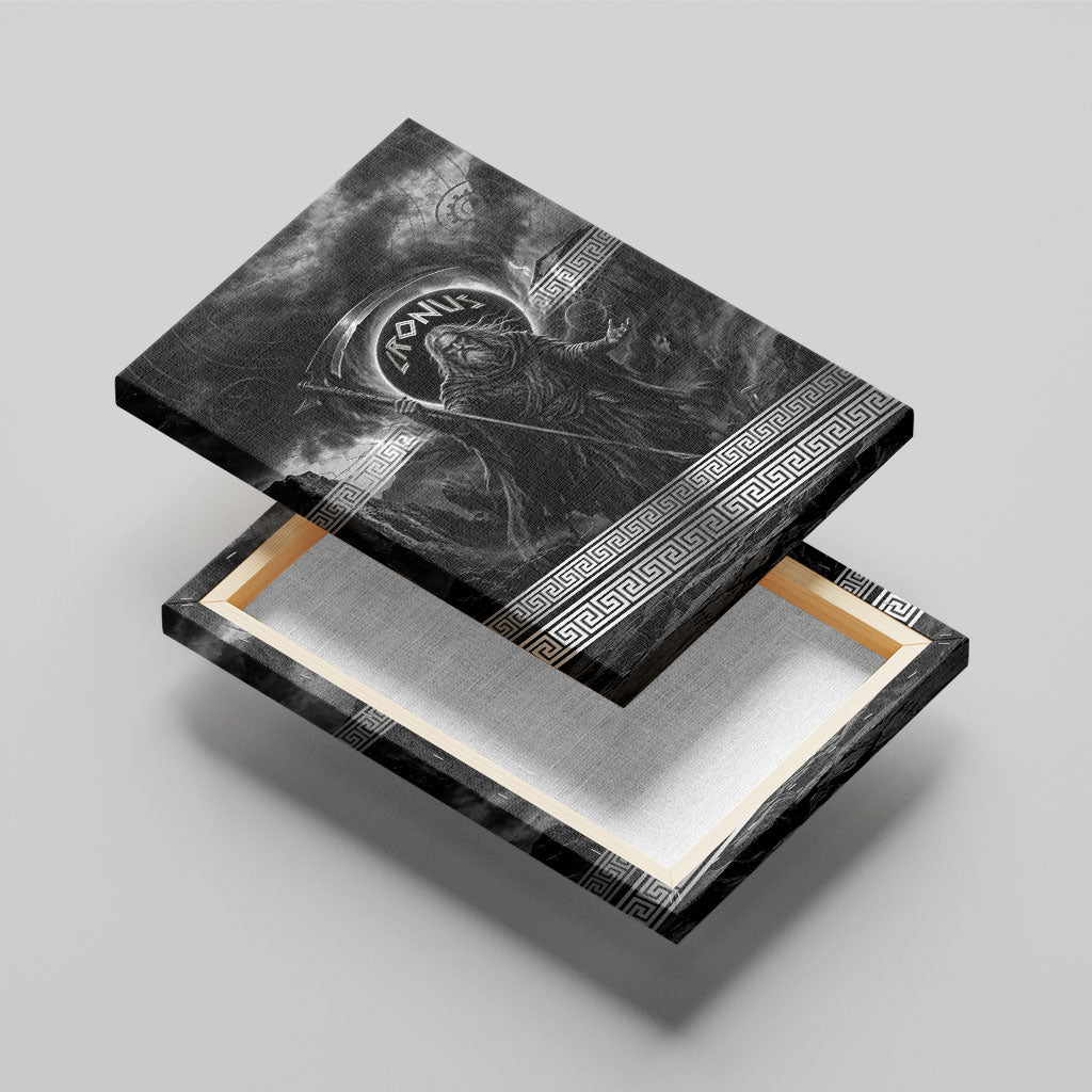 Cronus Father Of Gods Greek Canvas Wall Art Titan Leader Cronus Scythe Greek Key Art