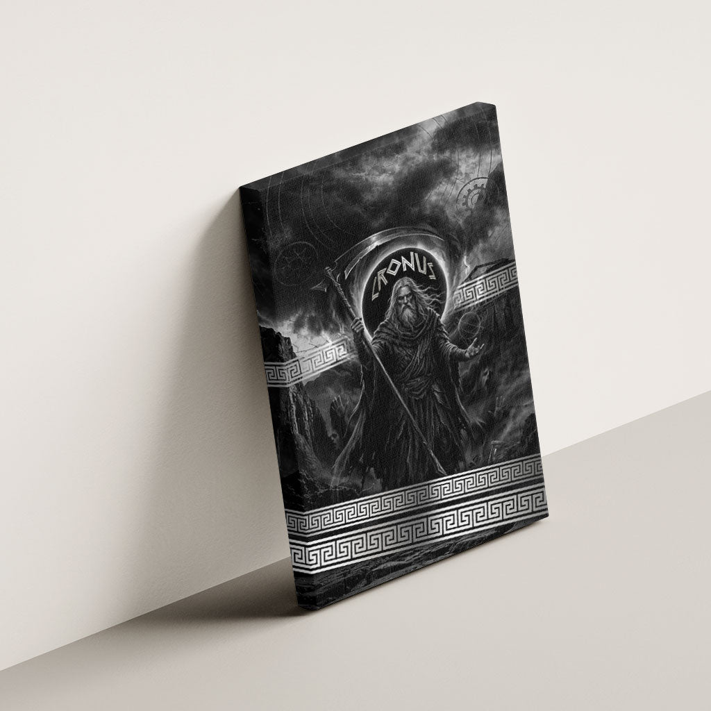 Cronus Father Of Gods Greek Canvas Wall Art Titan Leader Cronus Scythe Greek Key Art