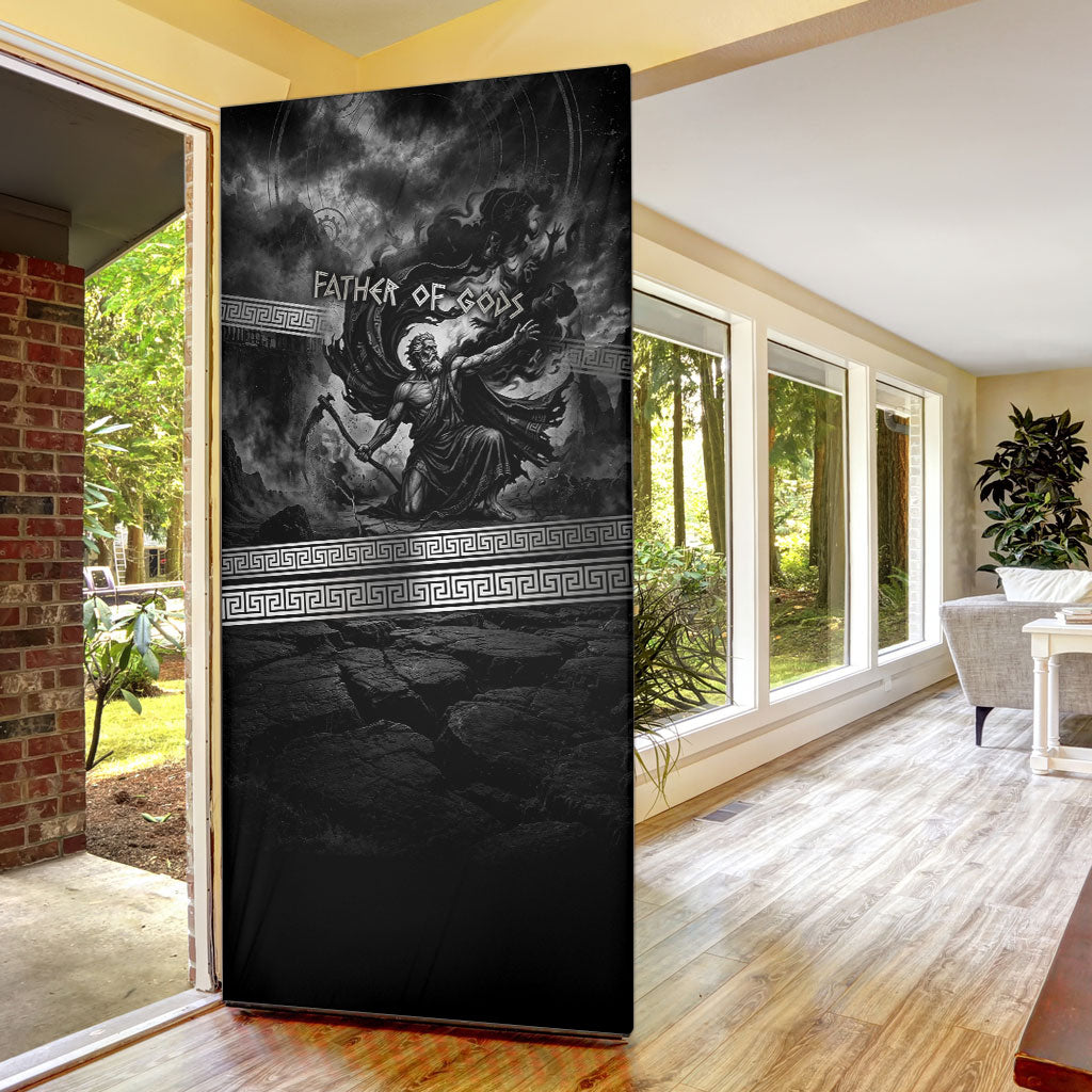 Cronus Father Of Gods Greek Door Cover Titan Leader Cronus Scythe Greek Key Art