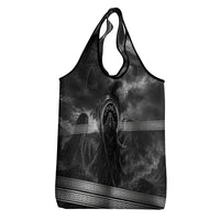 Cronus Father Of Gods Greek Grocery Bag Titan Leader Cronus Scythe Greek Key Art