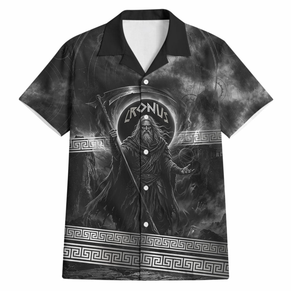 Cronus Father Of Gods Greek Hawaiian Shirt Titan Leader Cronus Scythe Greek Key Art