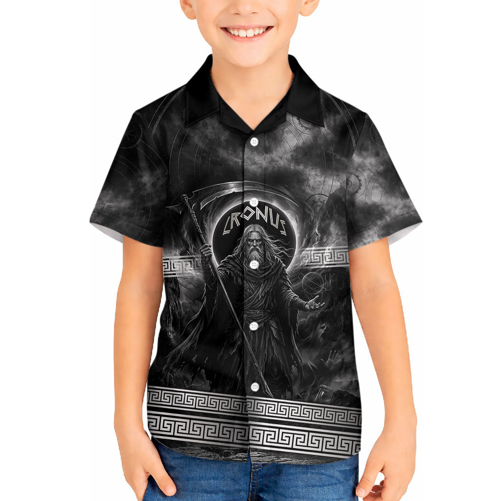Cronus Father Of Gods Greek Hawaiian Shirt Titan Leader Cronus Scythe Greek Key Art