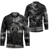 Cronus Father Of Gods Greek Hockey Jersey Titan Leader Cronus Scythe Greek Key Art