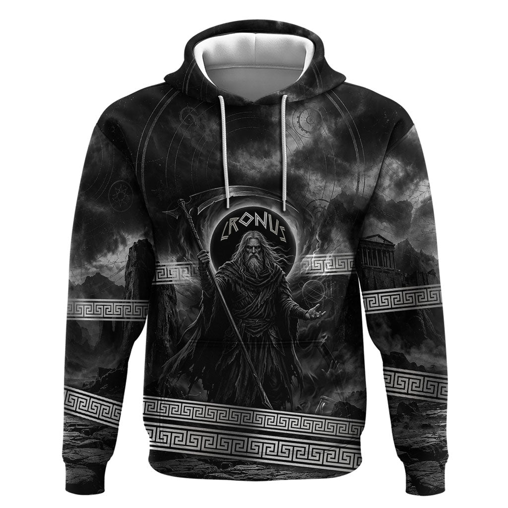 Cronus Father Of Gods Greek Hoodie Titan Leader Cronus Scythe Greek Key Art