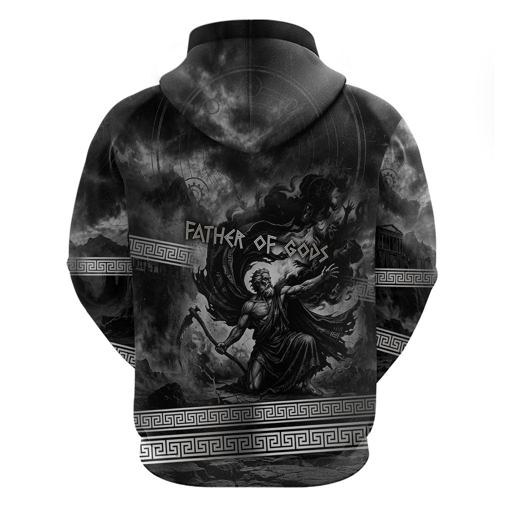 Cronus Father Of Gods Greek Hoodie Titan Leader Cronus Scythe Greek Key Art