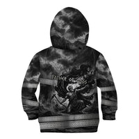 Cronus Father Of Gods Greek Kid Hoodie Titan Leader Cronus Scythe Greek Key Art