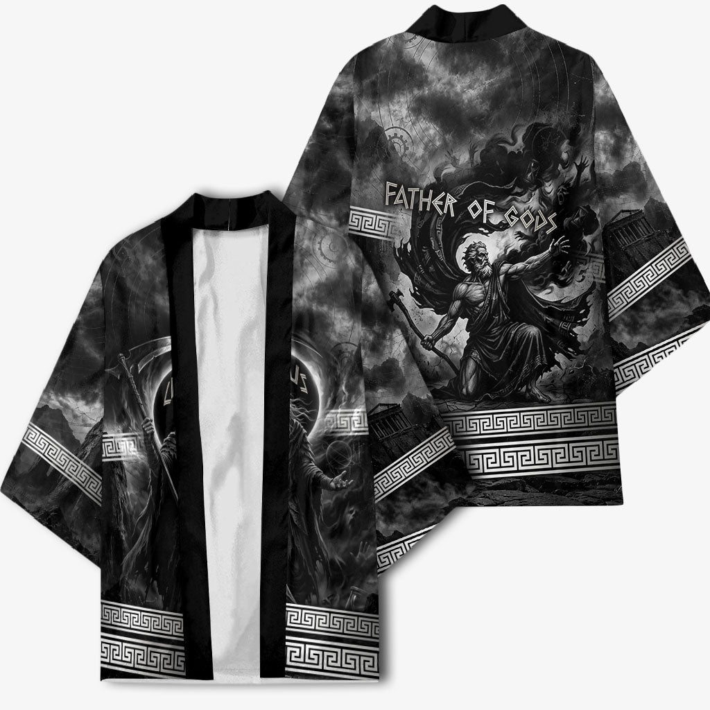 Cronus Father Of Gods Greek Kimono Titan Leader Cronus Scythe Greek Key Art
