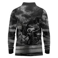 Cronus Father Of Gods Greek Long Sleeve Polo Shirt Titan Leader Cronus Scythe Greek Key Art