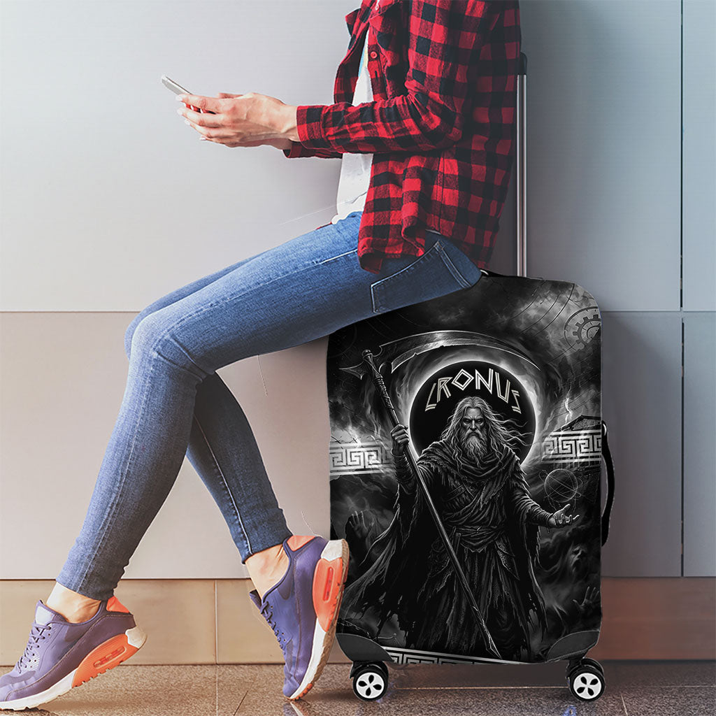 Cronus Father Of Gods Greek Luggage Cover Titan Leader Cronus Scythe Greek Key Art