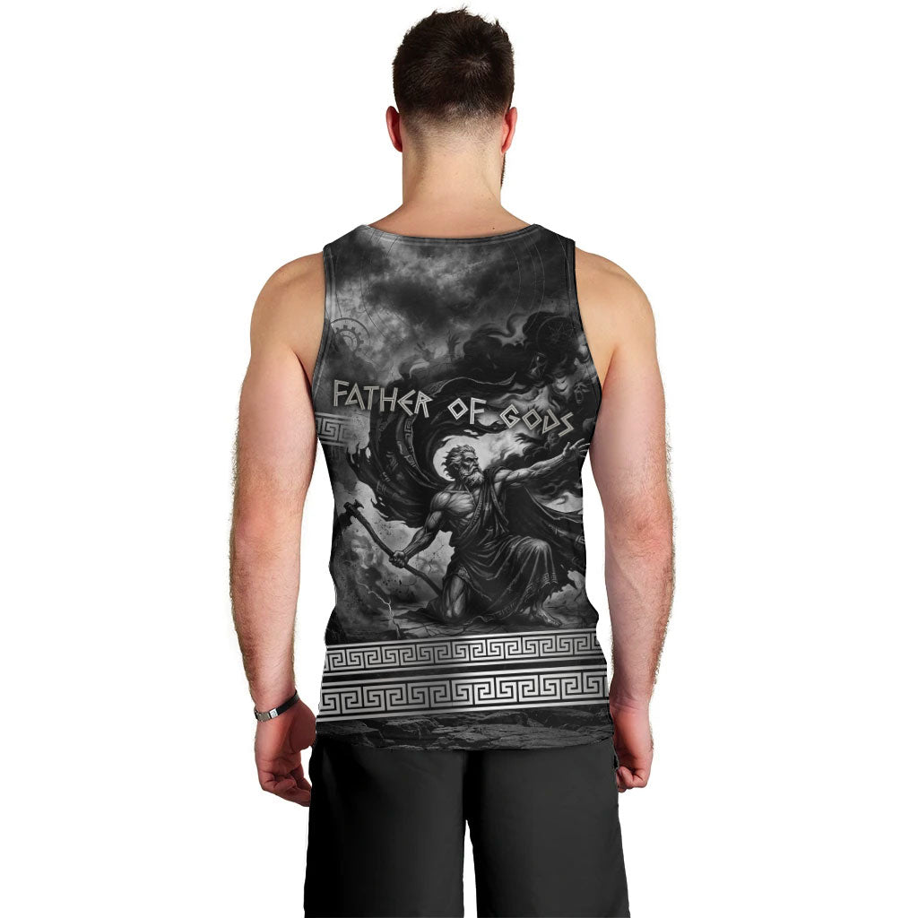 Cronus Father Of Gods Greek Men Tank Top Titan Leader Cronus Scythe Greek Key Art
