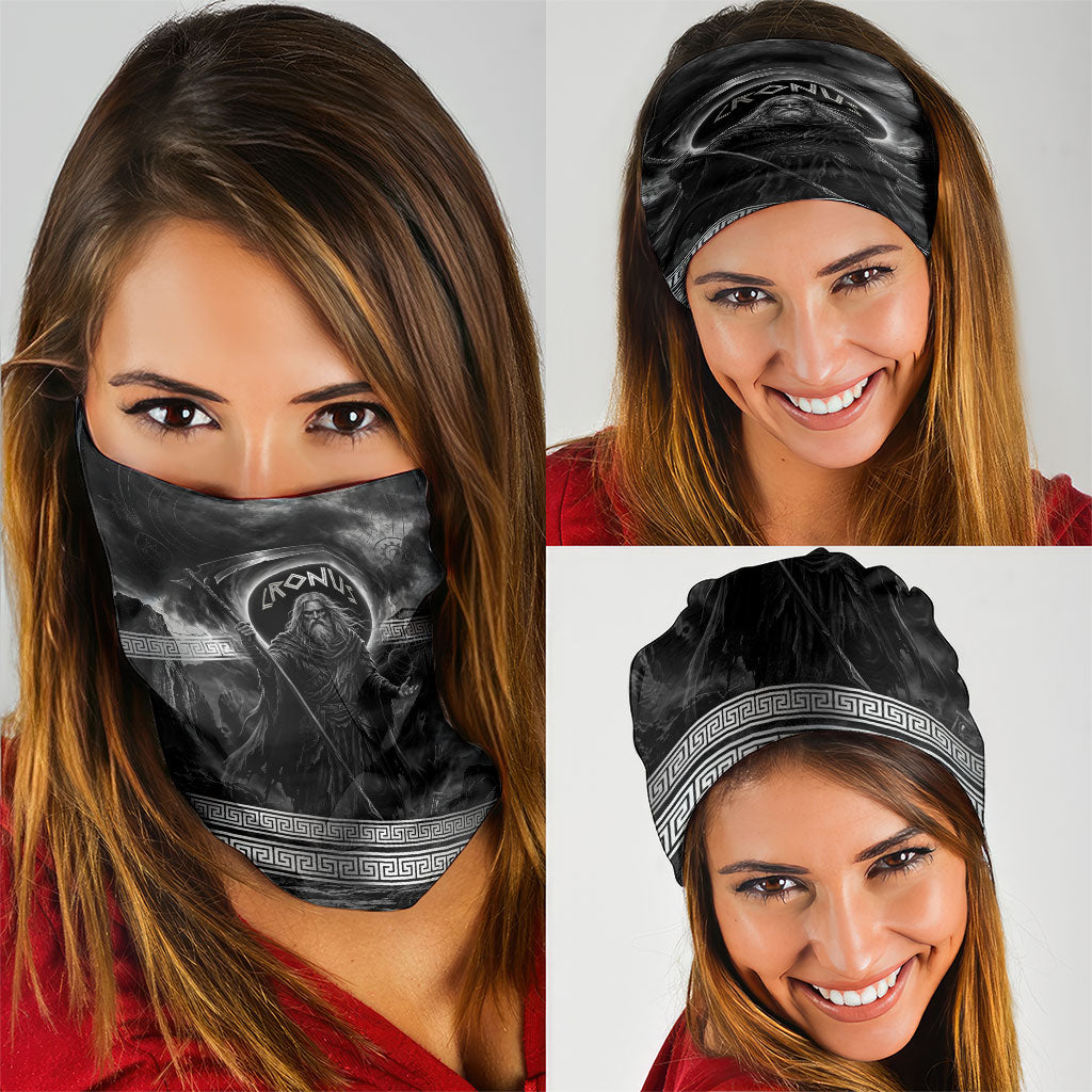 Cronus Father Of Gods Greek Neck Gaiter Titan Leader Cronus Scythe Greek Key Art