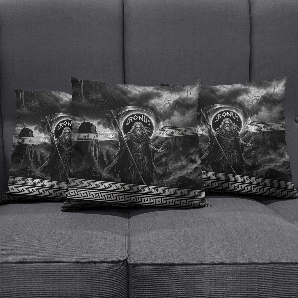 Cronus Father Of Gods Greek Pillow Cover Titan Leader Cronus Scythe Greek Key Art