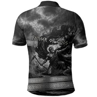 Cronus Father Of Gods Greek Polo Shirt Titan Leader Cronus Scythe Greek Key Art