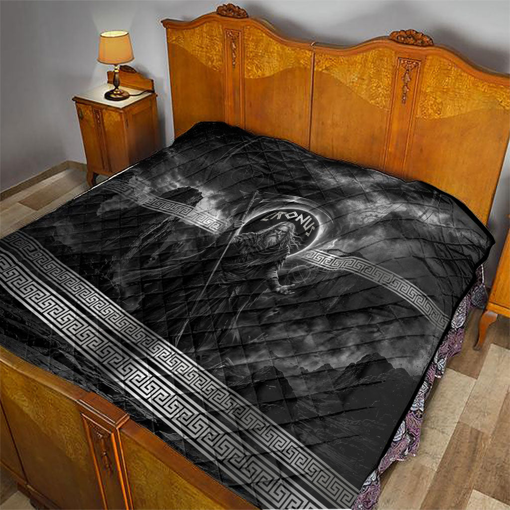 Cronus Father Of Gods Greek Quilt Titan Leader Cronus Scythe Greek Key Art
