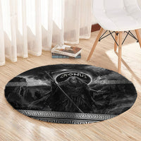 Cronus Father Of Gods Greek Round Carpet Titan Leader Cronus Scythe Greek Key Art