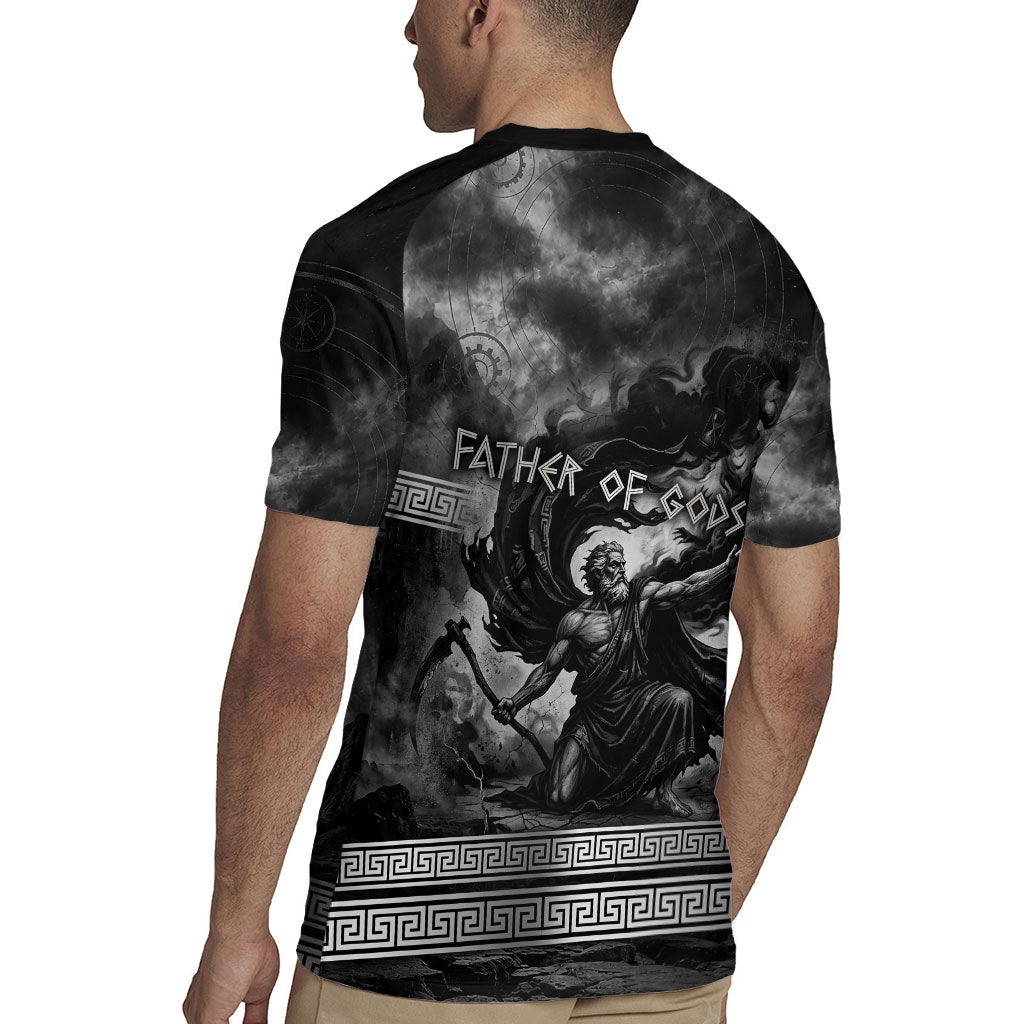 Cronus Father Of Gods Greek Rugby Jersey Titan Leader Cronus Scythe Greek Key Art