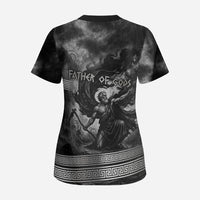 Cronus Father Of Gods Greek Scrub Top Titan Leader Cronus Scythe Greek Key Art