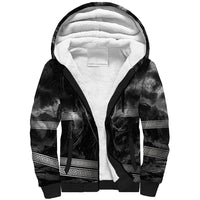 Cronus Father Of Gods Greek Sherpa Hoodie Titan Leader Cronus Scythe Greek Key Art