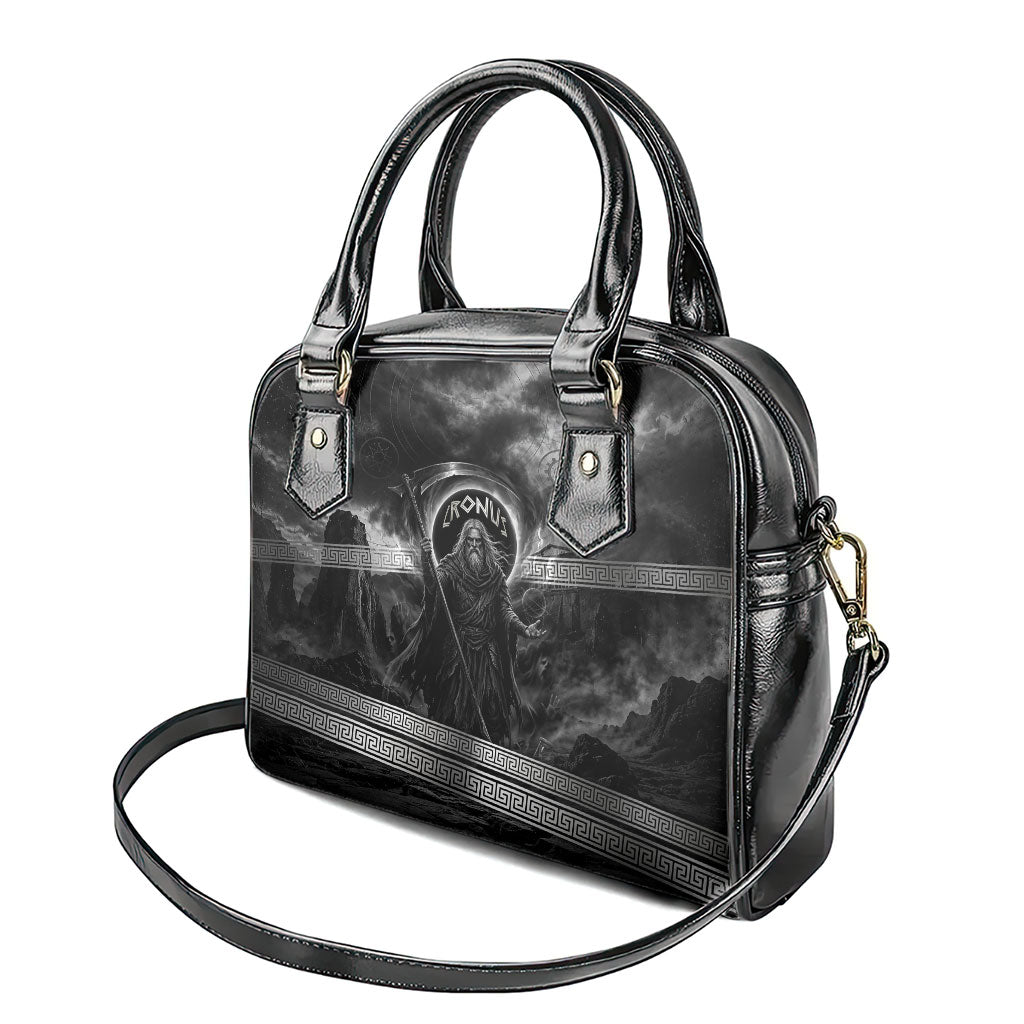 Cronus Father Of Gods Greek Shoulder Handbag Titan Leader Cronus Scythe Greek Key Art
