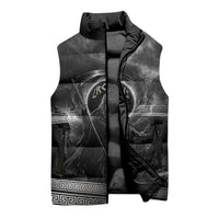 Cronus Father Of Gods Greek Sleeveless Puffer Jacket Titan Leader Cronus Scythe Greek Key Art