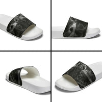 Cronus Father Of Gods Greek Slide Sandals Titan Leader Cronus Scythe Greek Key Art