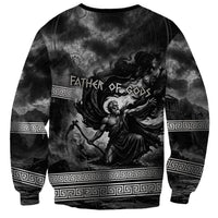 Cronus Father Of Gods Greek Sweatshirt Titan Leader Cronus Scythe Greek Key Art
