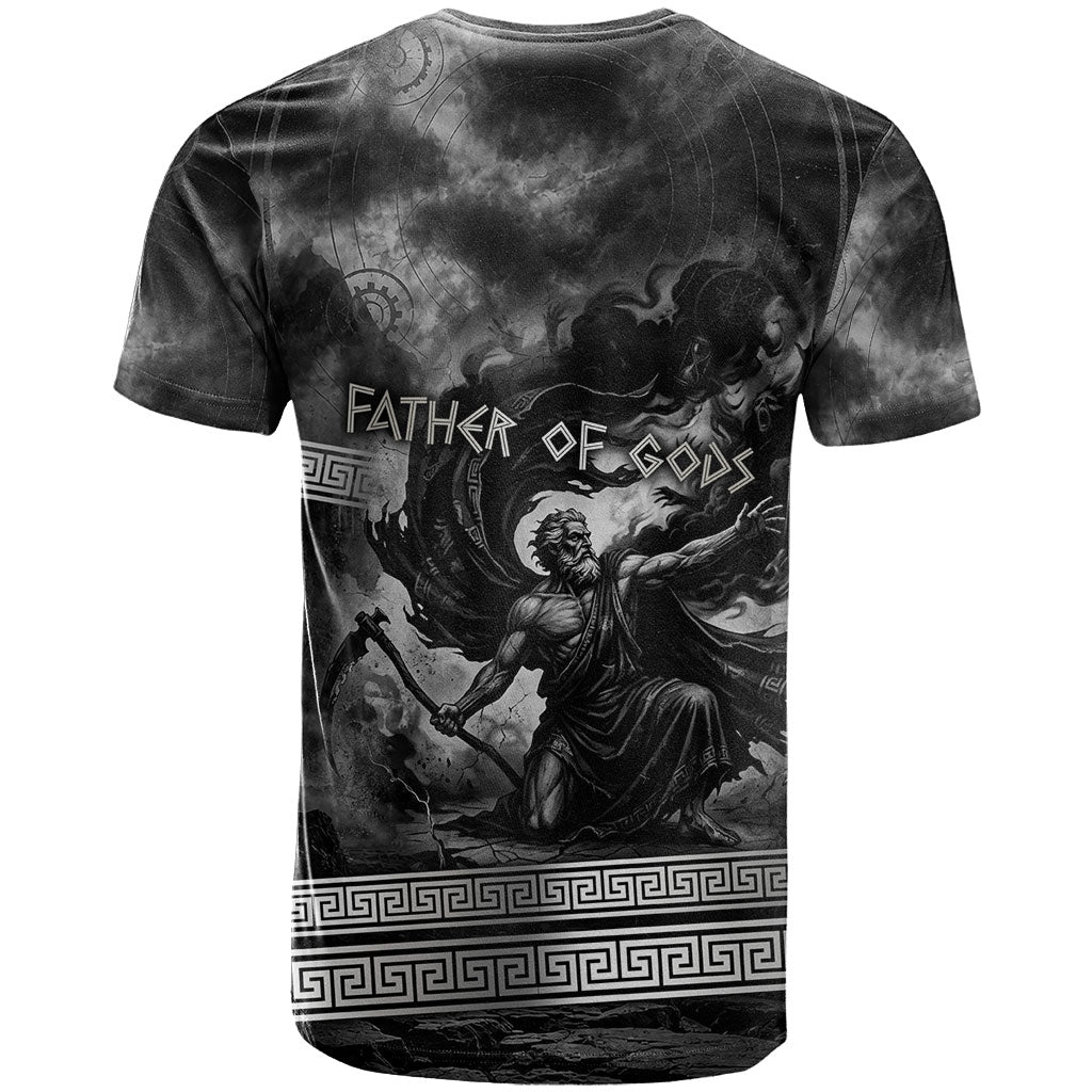 Cronus Father Of Gods Greek T Shirt Titan Leader Cronus Scythe Greek Key Art