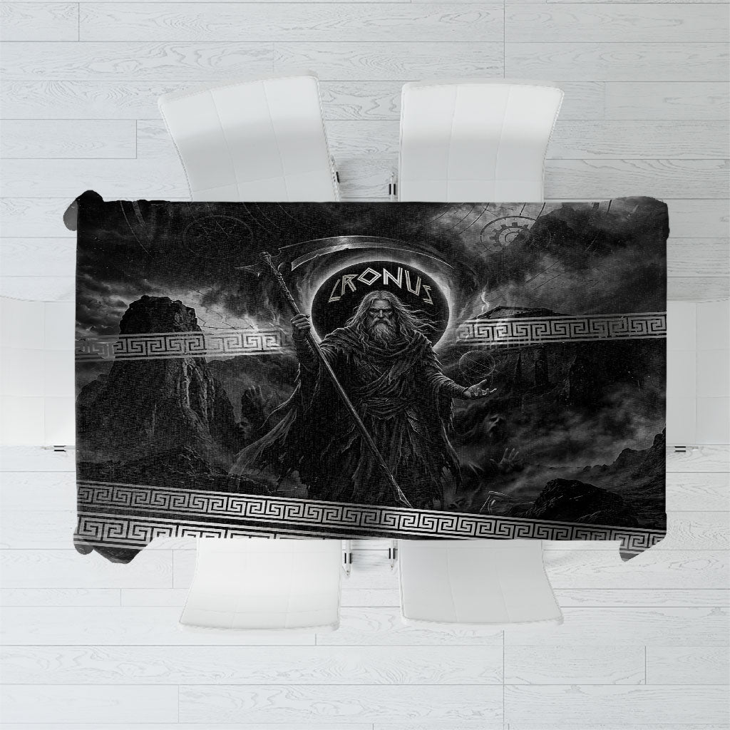 Cronus Father Of Gods Greek Tablecloth Titan Leader Cronus Scythe Greek Key Art