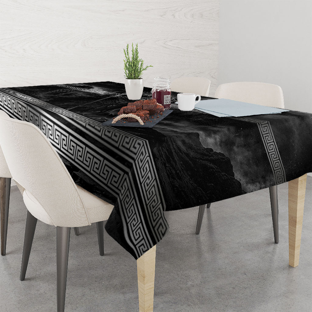Cronus Father Of Gods Greek Tablecloth Titan Leader Cronus Scythe Greek Key Art