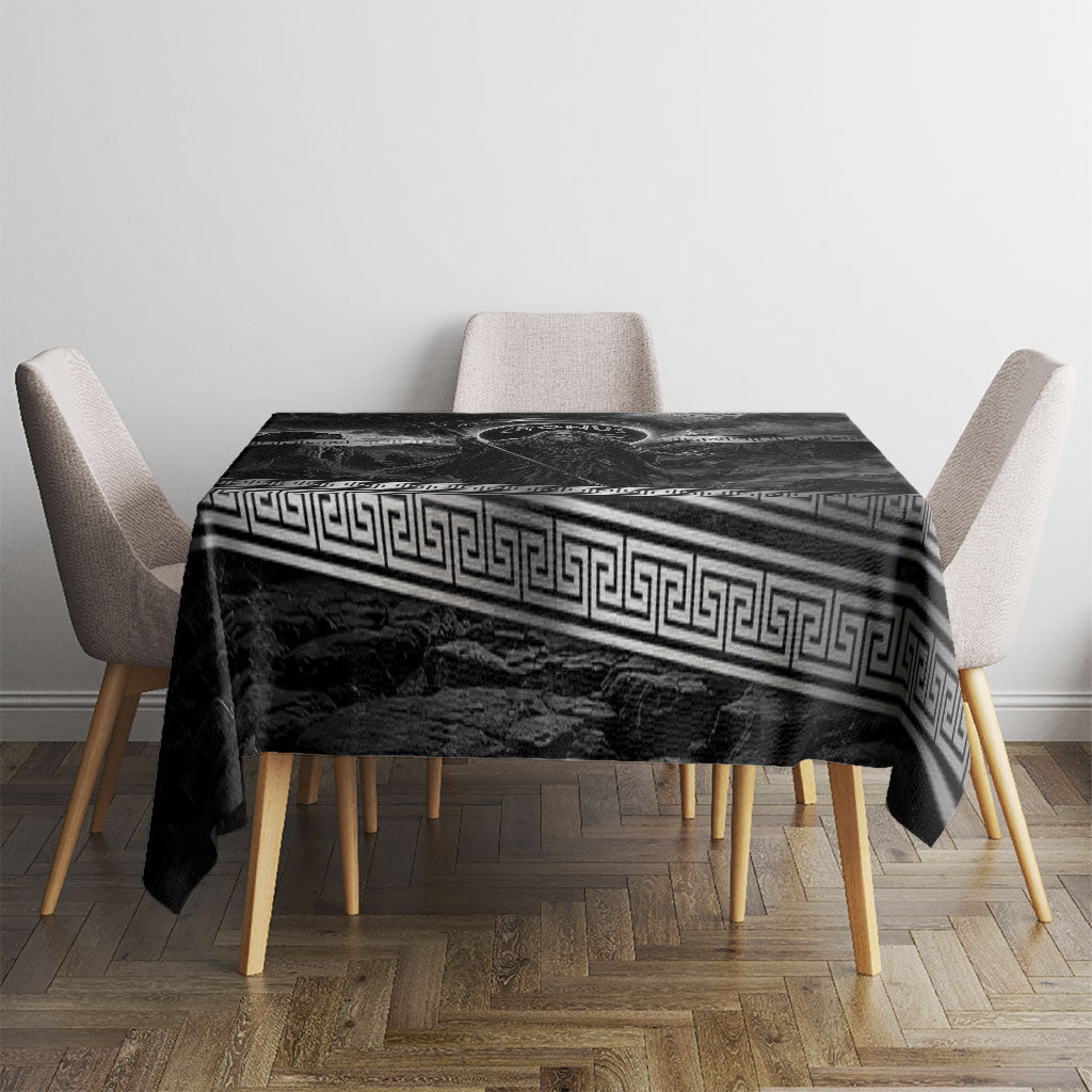 Cronus Father Of Gods Greek Tablecloth Titan Leader Cronus Scythe Greek Key Art