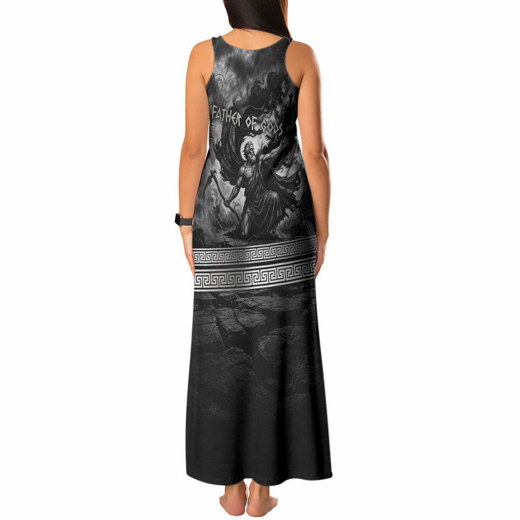 Cronus Father Of Gods Greek Tank Maxi Dress Titan Leader Cronus Scythe Greek Key Art