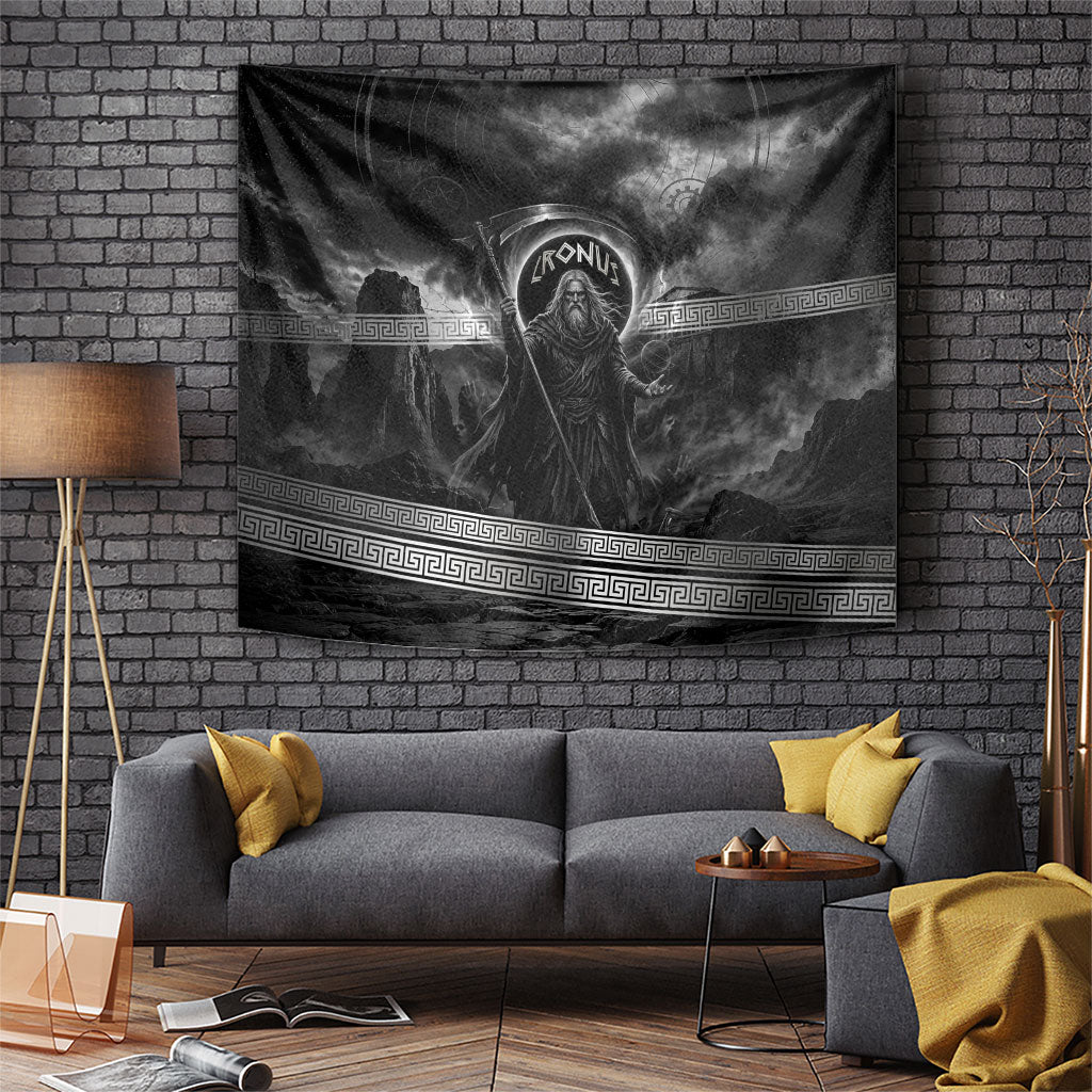 Cronus Father Of Gods Greek Tapestry Titan Leader Cronus Scythe Greek Key Art