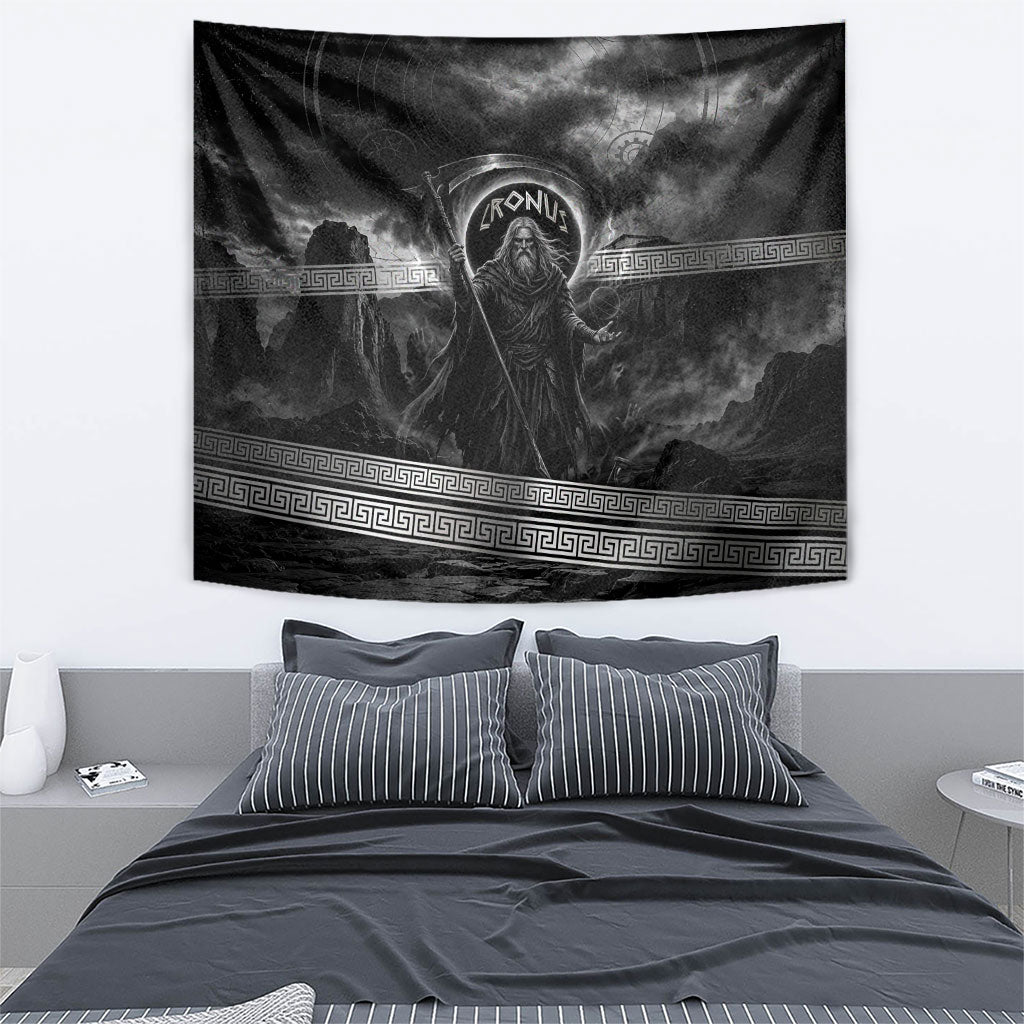 Cronus Father Of Gods Greek Tapestry Titan Leader Cronus Scythe Greek Key Art