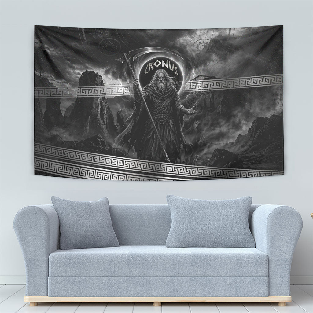 Cronus Father Of Gods Greek Tapestry Titan Leader Cronus Scythe Greek Key Art