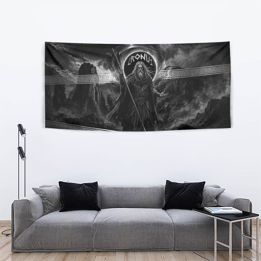 Cronus Father Of Gods Greek Tapestry Titan Leader Cronus Scythe Greek Key Art