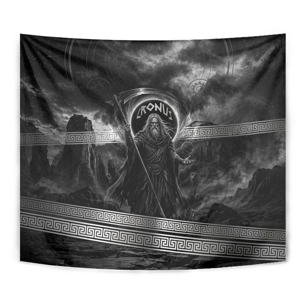 Cronus Father Of Gods Greek Tapestry Titan Leader Cronus Scythe Greek Key Art