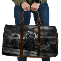 Cronus Father Of Gods Greek Travel Bag Titan Leader Cronus Scythe Greek Key Art
