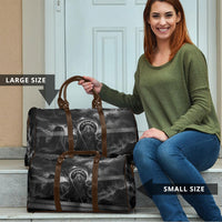 Cronus Father Of Gods Greek Travel Bag Titan Leader Cronus Scythe Greek Key Art