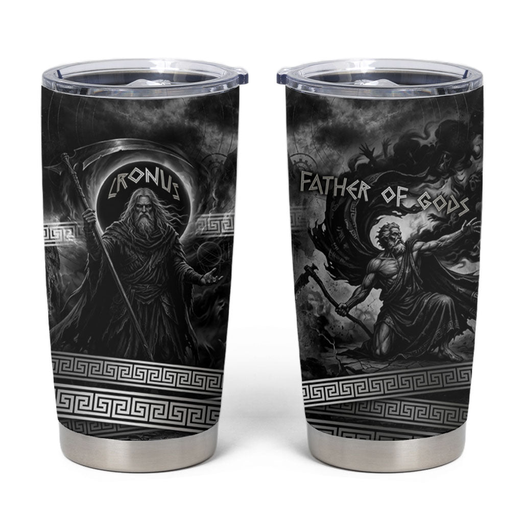 Cronus Father Of Gods Greek Tumbler Cup Titan Leader Cronus Scythe Greek Key Art
