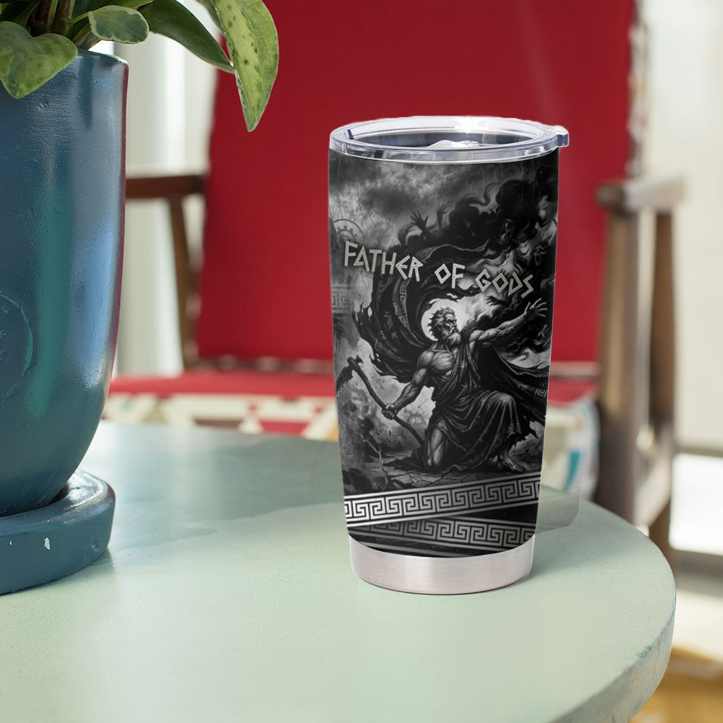 Cronus Father Of Gods Greek Tumbler Cup Titan Leader Cronus Scythe Greek Key Art