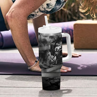 Cronus Father Of Gods Greek Tumbler With Handle Titan Leader Cronus Scythe Greek Key Art