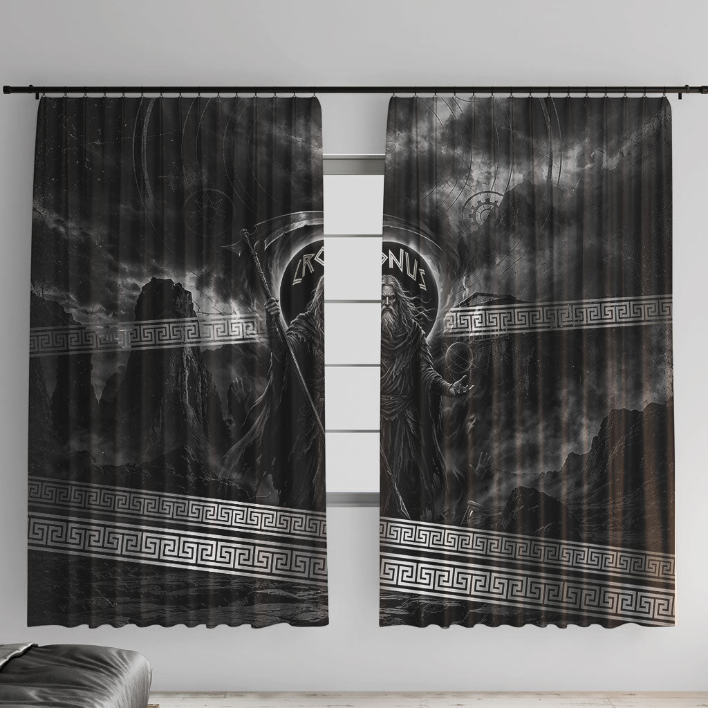 Cronus Father Of Gods Greek Window Curtain Titan Leader Cronus Scythe Greek Key Art