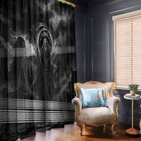 Cronus Father Of Gods Greek Window Curtain Titan Leader Cronus Scythe Greek Key Art