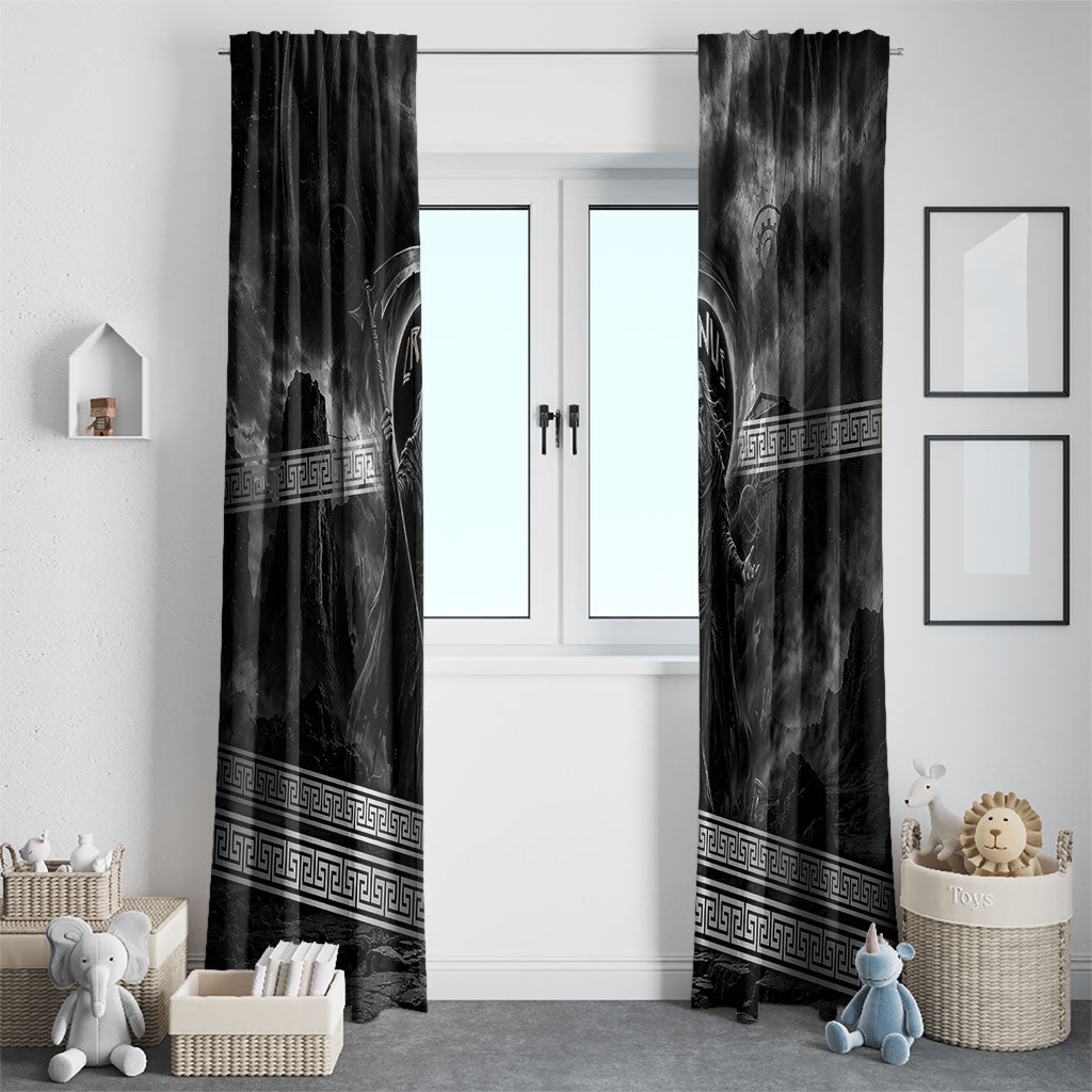 Cronus Father Of Gods Greek Window Curtain Titan Leader Cronus Scythe Greek Key Art