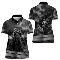 Cronus Father Of Gods Greek Women Polo Shirt Titan Leader Cronus Scythe Greek Key Art