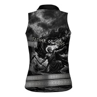 Cronus Father Of Gods Greek Women Sleeveless Polo Shirt Titan Leader Cronus Scythe Greek Key Art