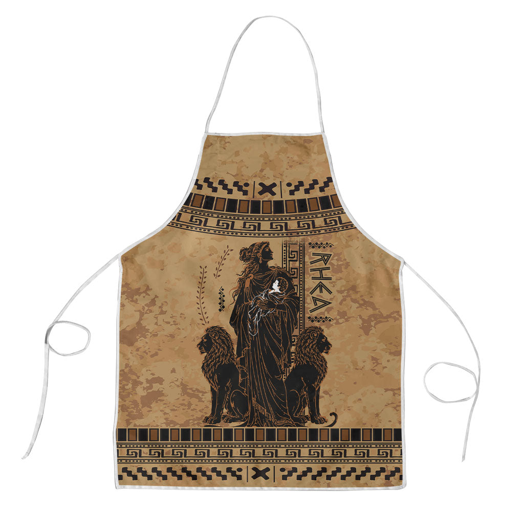 Rhea Mother Who Defied Destiny Apron Titaness Rhea Lions Greek Key Pottery Art