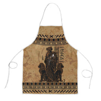 Rhea Mother Who Defied Destiny Apron Titaness Rhea Lions Greek Key Pottery Art