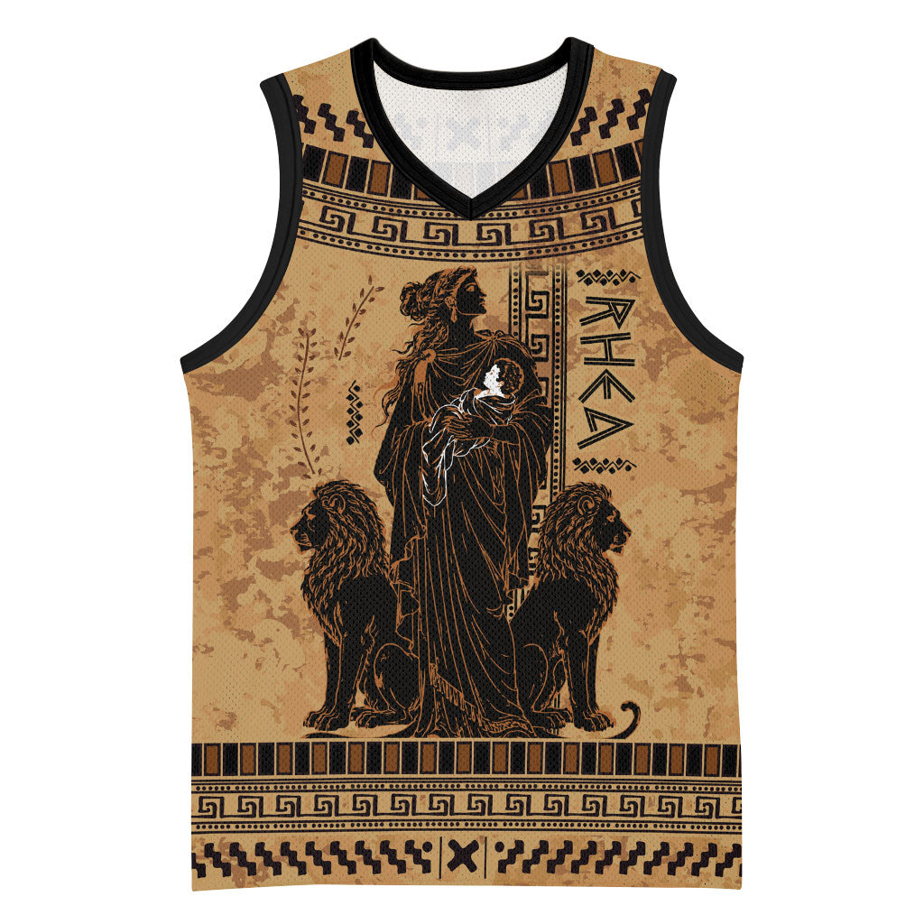 Rhea Mother Who Defied Destiny Basketball Jersey Titaness Rhea Lions Greek Key Pottery Art
