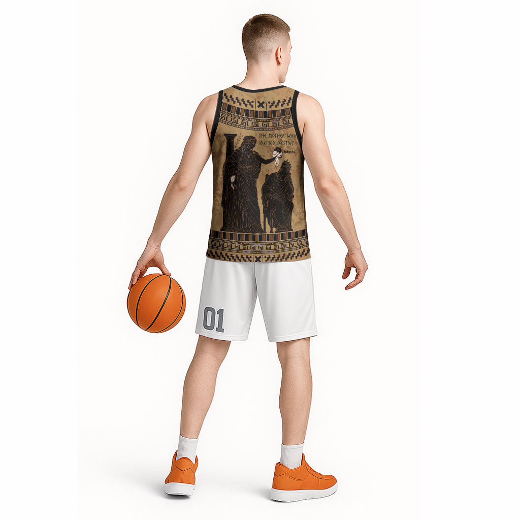 Rhea Mother Who Defied Destiny Basketball Jersey Titaness Rhea Lions Greek Key Pottery Art